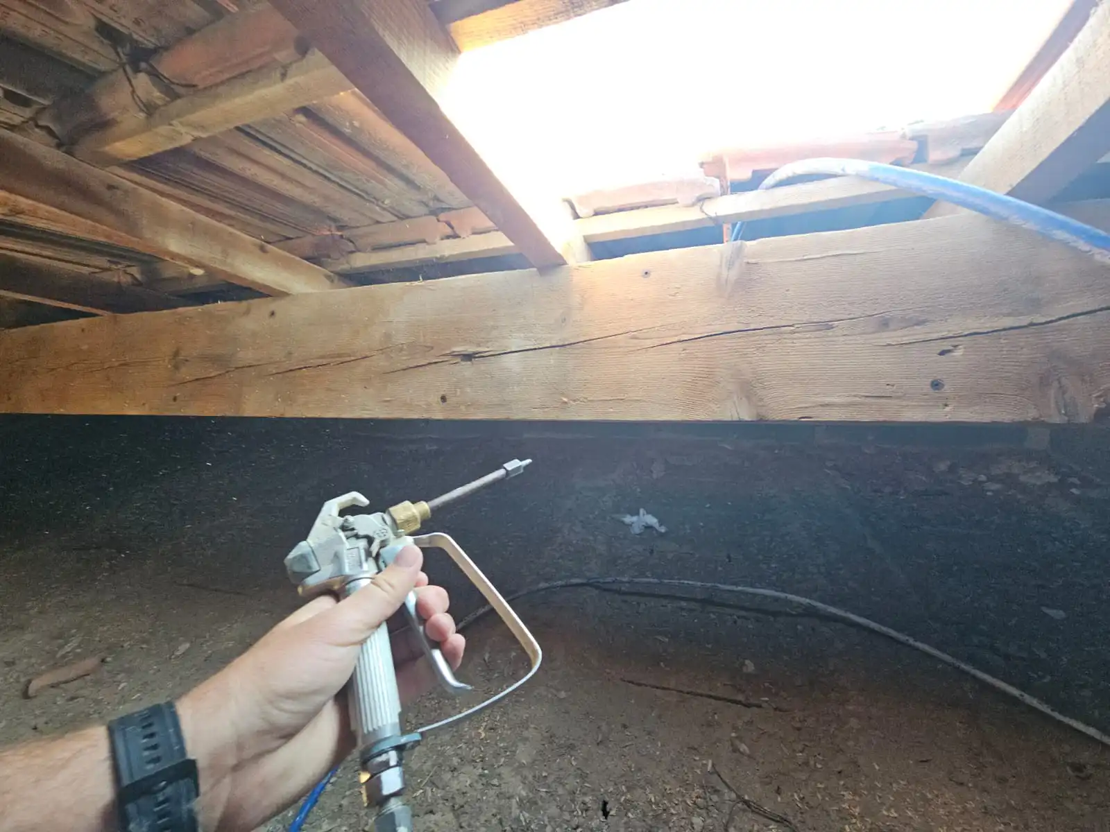 traitement par injection d'une charpente