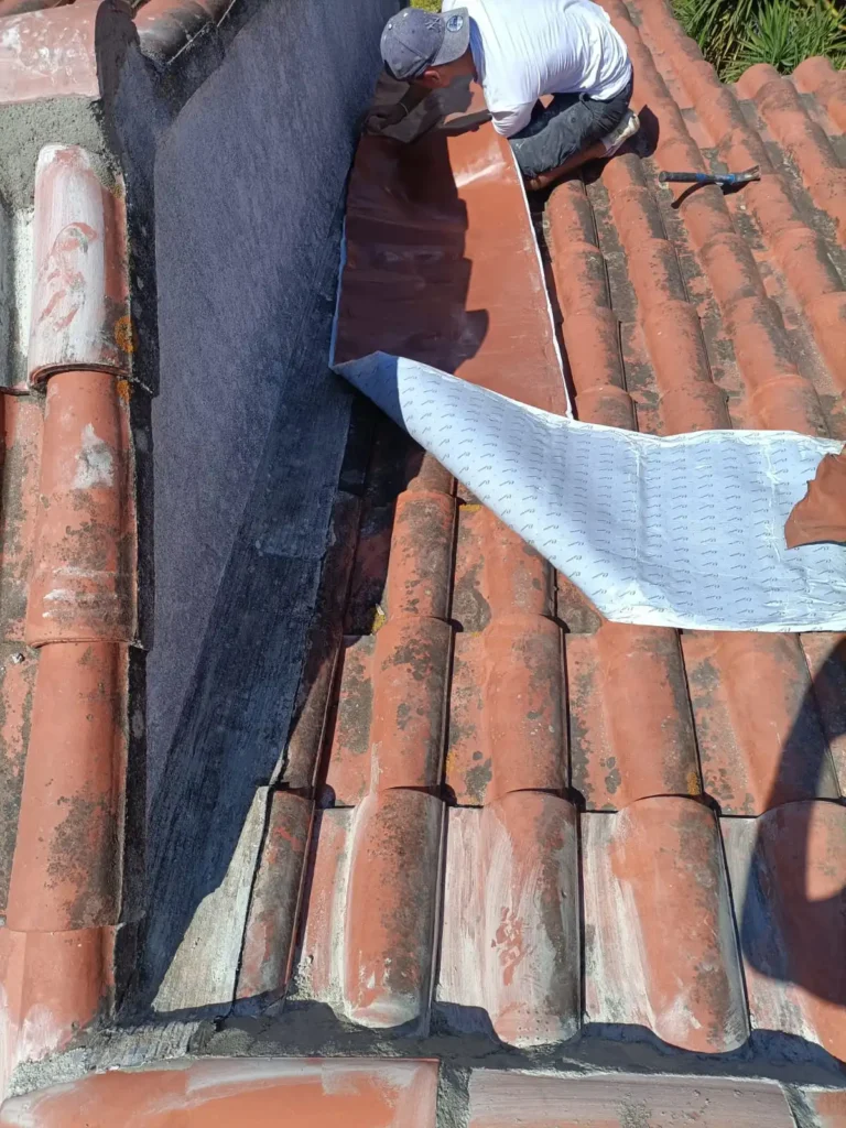 pose isolant en cours